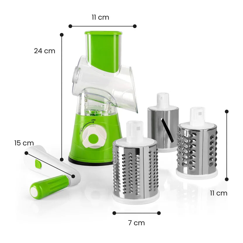Rallador y Cortador de Verduras y Frutas 3 en 1